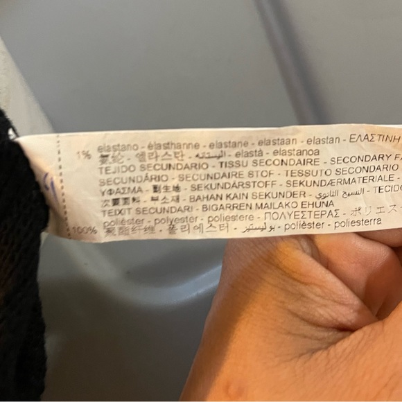 Zara Black Sheer Sleeves Ribbed Top - Picture 6 of 8